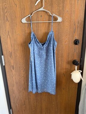 American Eagle Outfitters Blue Floral Slip Dress